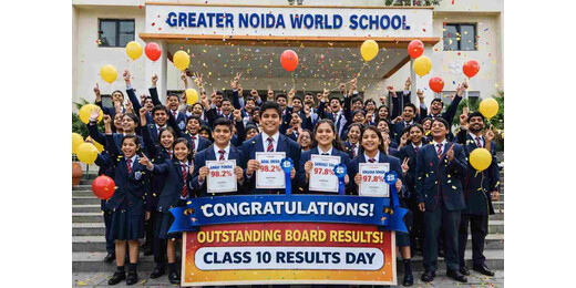 ग्रेटर नोएडा वर्ल्ड स्कूल का शानदार परिणाम, 98.2 प्रतिशत के साथ आरव पूनिया बने टॉपर